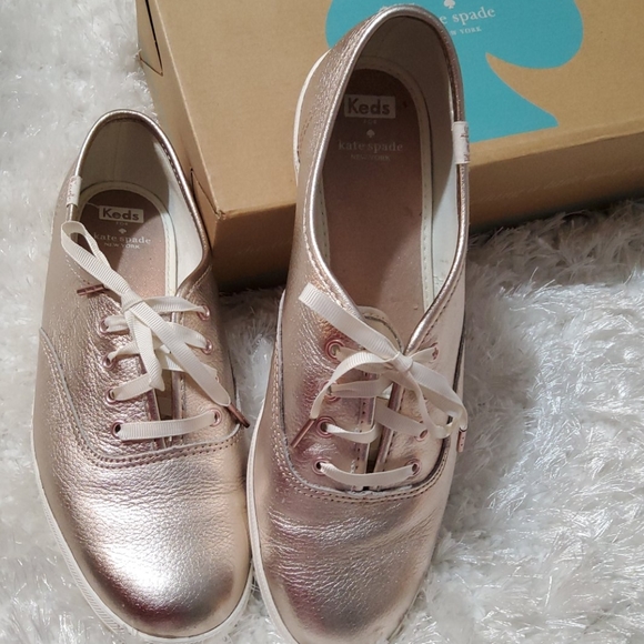 Keds rose gold Kate Spade shoes size 8 worn twice